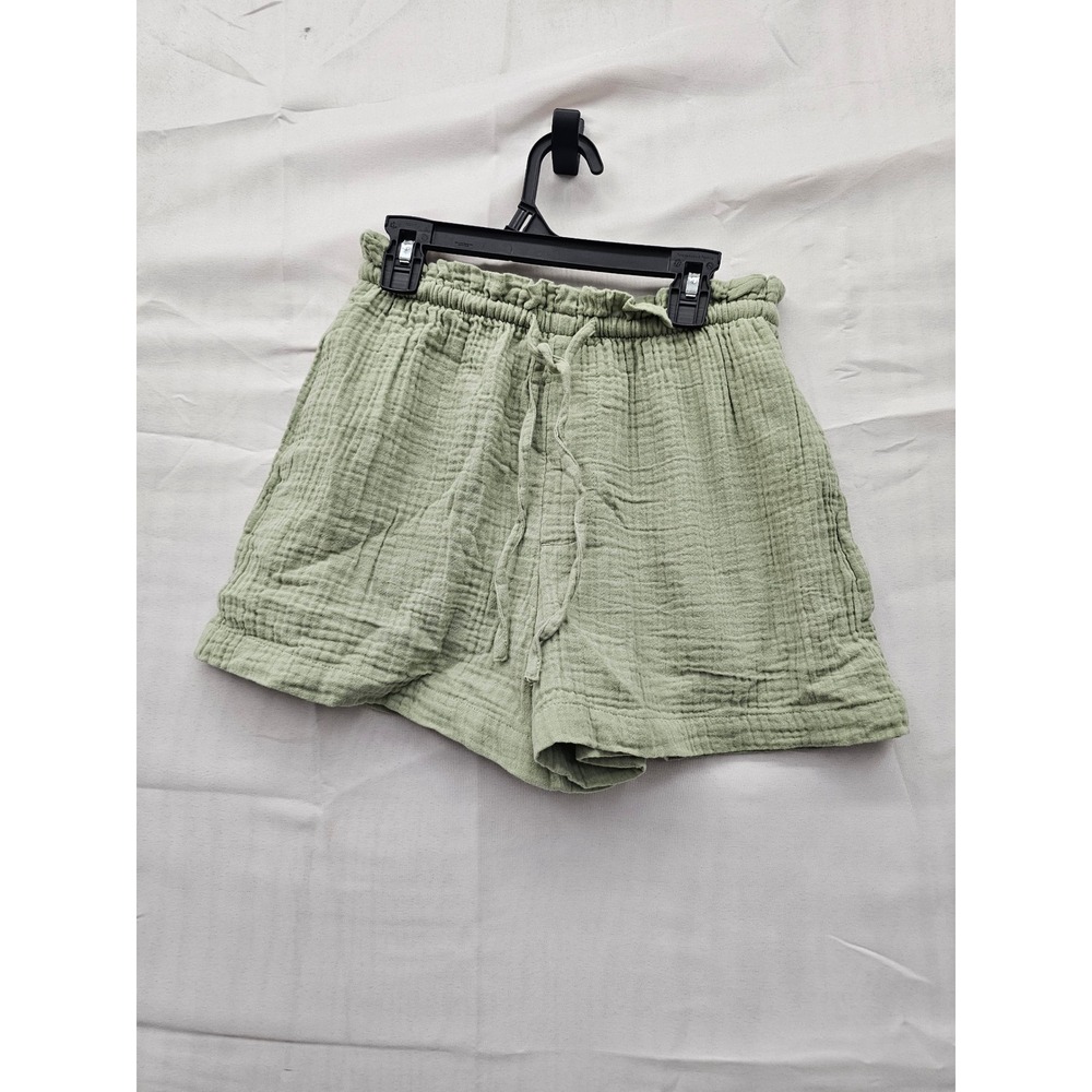 Universal Thread Womens XS Olive Green Gauze Shorts Cotton Elastic‎ Waist 1654